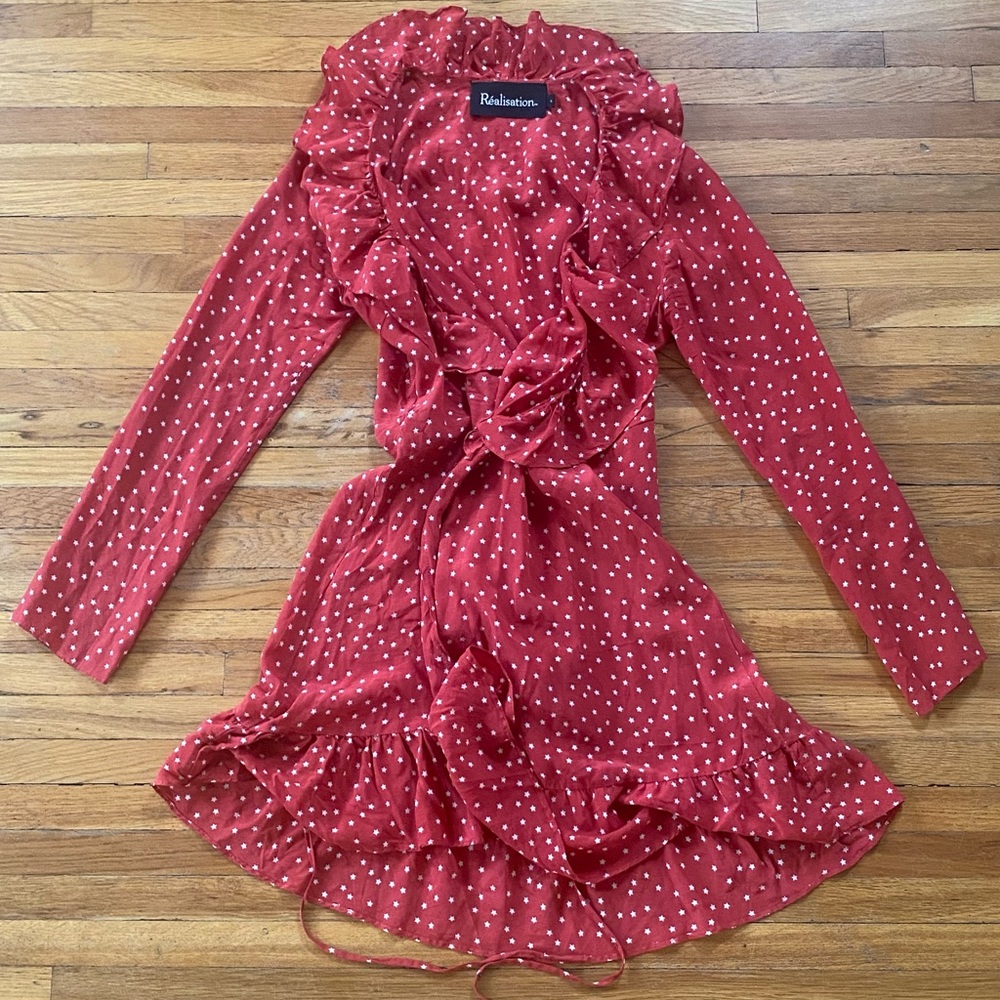 realisation par alexandra red dress size small